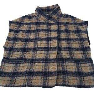 Andersen & Lauth Plaid Kura Vest Sleeveless Oversized Womens Size OS